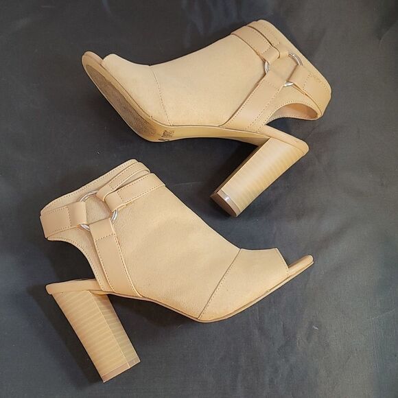 BRAND NEW PENNY LOVES KENNY WOMENS ANKLE STRAP ZIP CLOSURE OPEN TOE BOOTIE - Picture 10 of 13